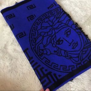 Versace blue authentic scarf unisex